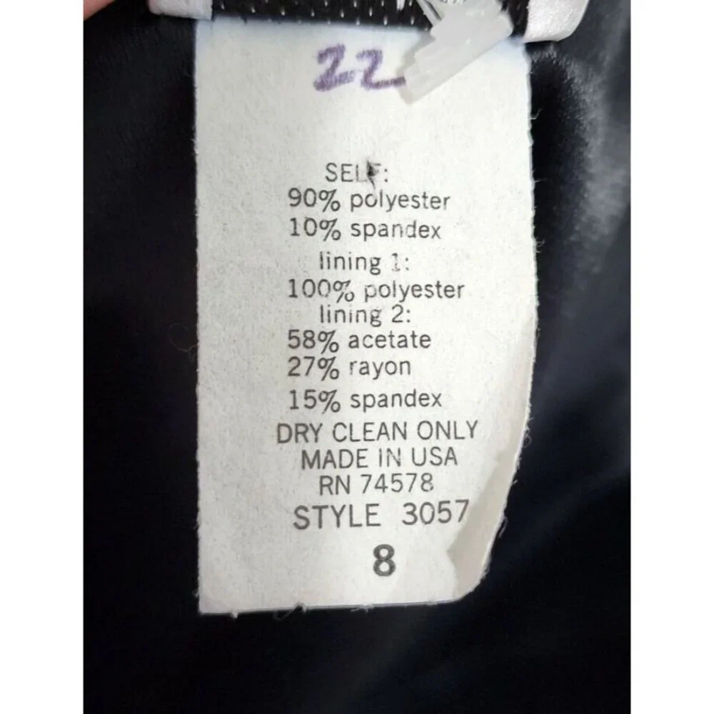 Vtg Y2K Cache Women's Strapless Sheath Dress Asymmetrical Hem Red Velvet Size 8 - Picture 10 of 11